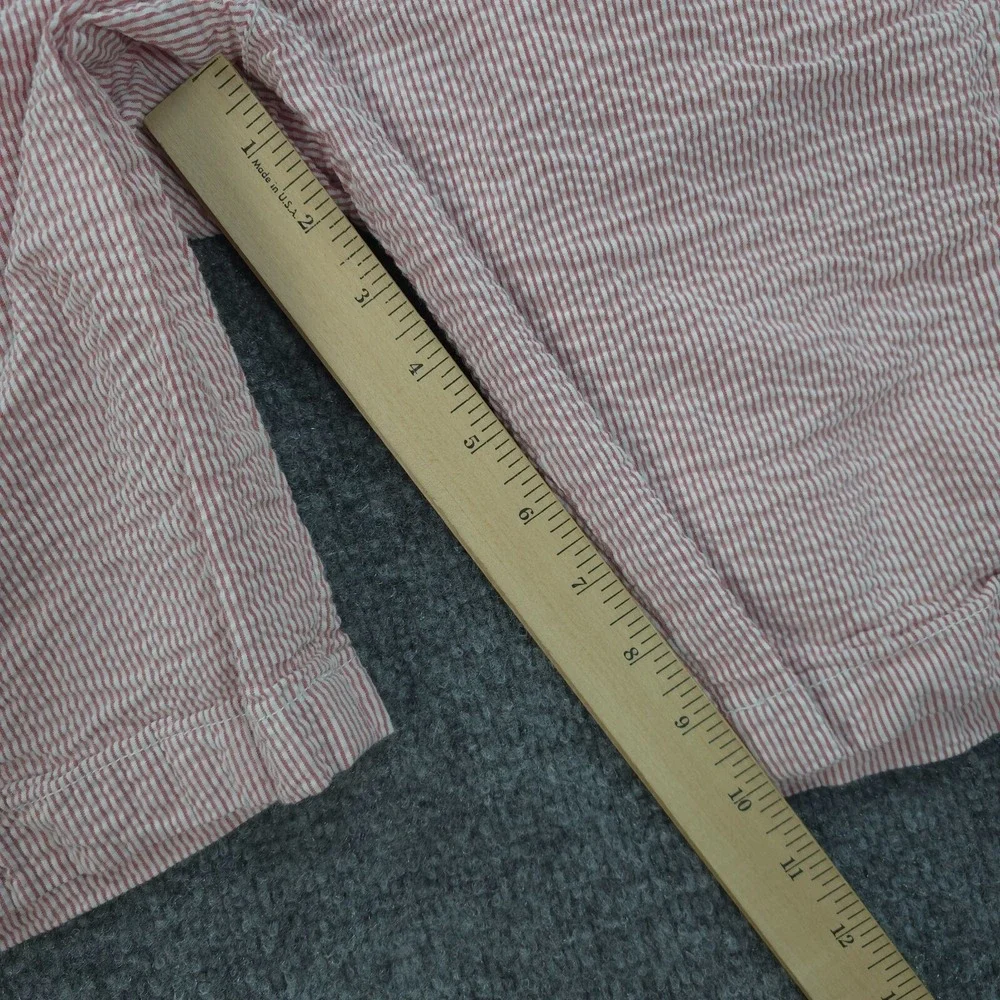 Luigi Fusaro Shorts Mens TG 48 32 Pink Striped Seersucker Bermuda Italy Designer